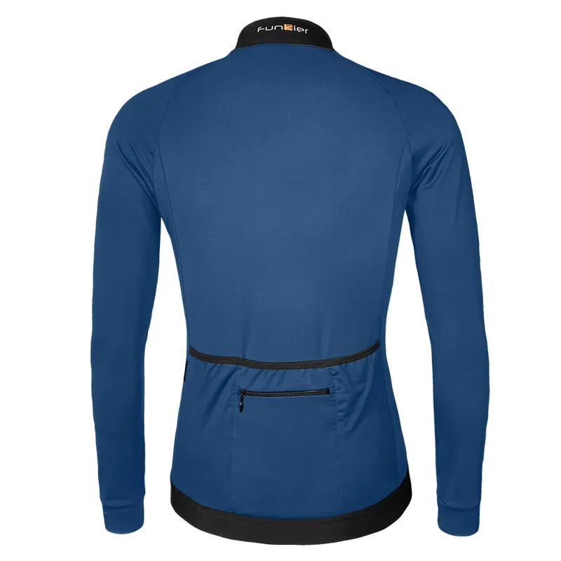 Funkier - AirBloc Thermal Long Sleeve Cycling Jersey in Blue-1