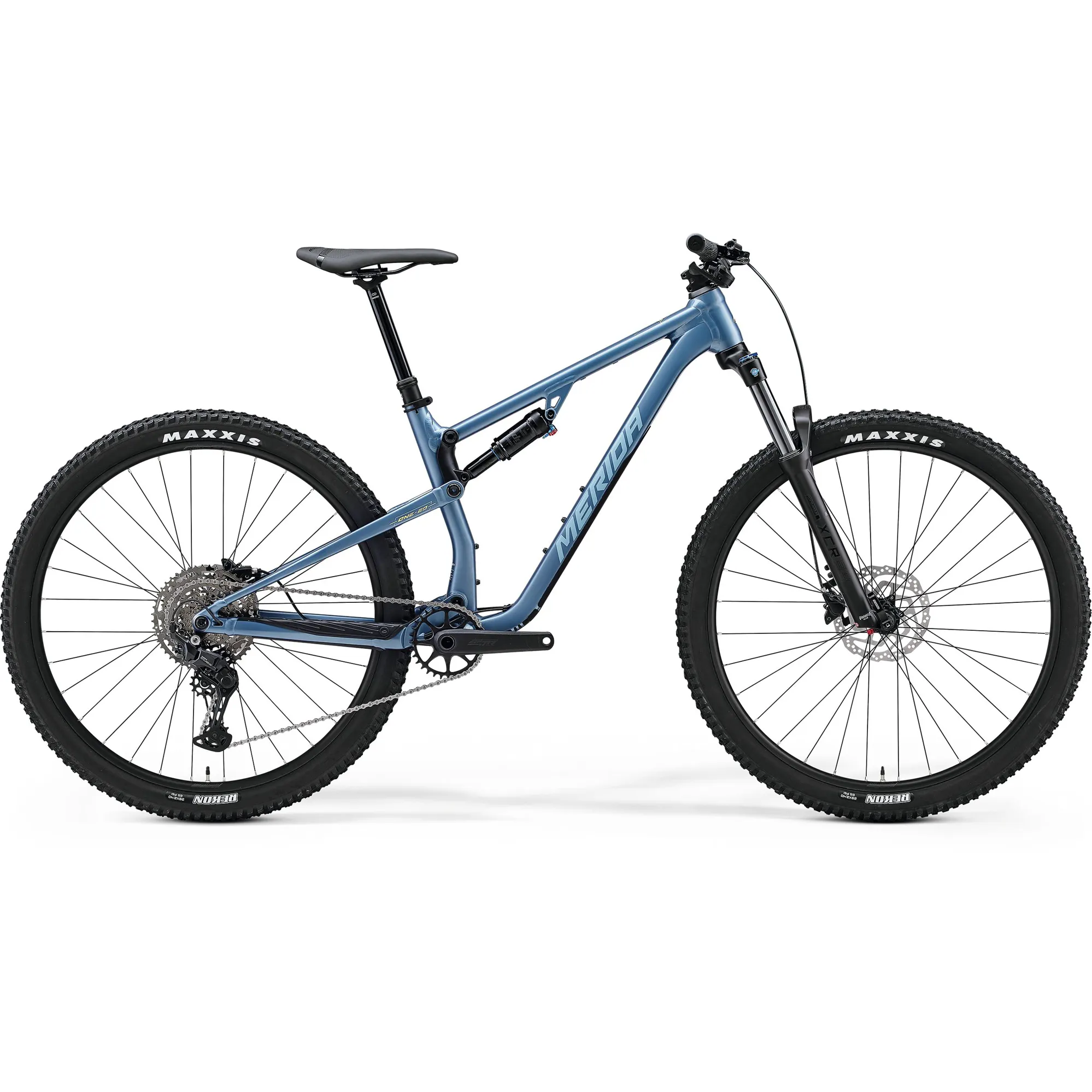Merida One-Twenty 300 Full Suspension XC Bike in Blue/Green