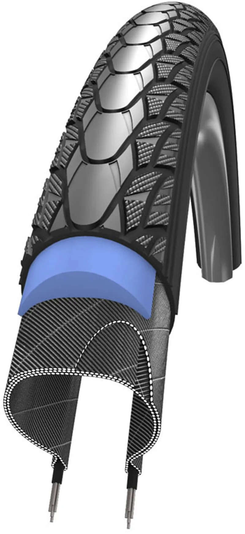 Schwalbe - Marathon Plus SmartGuard Wheelchair Black'n Roll Compound Rigid in Black 24 x 1.00