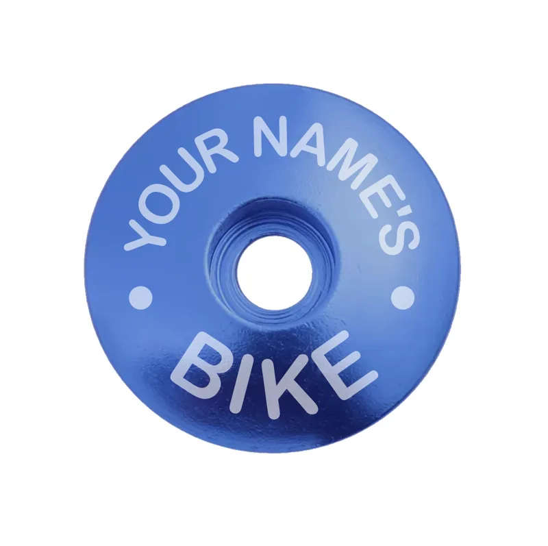 Personalised Stem Cap - Your Name Blue