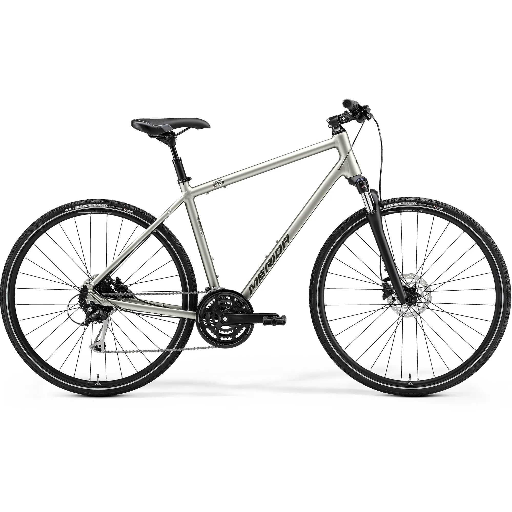 Merida Crossway 100 Hybrid Bike in Silk Titanium