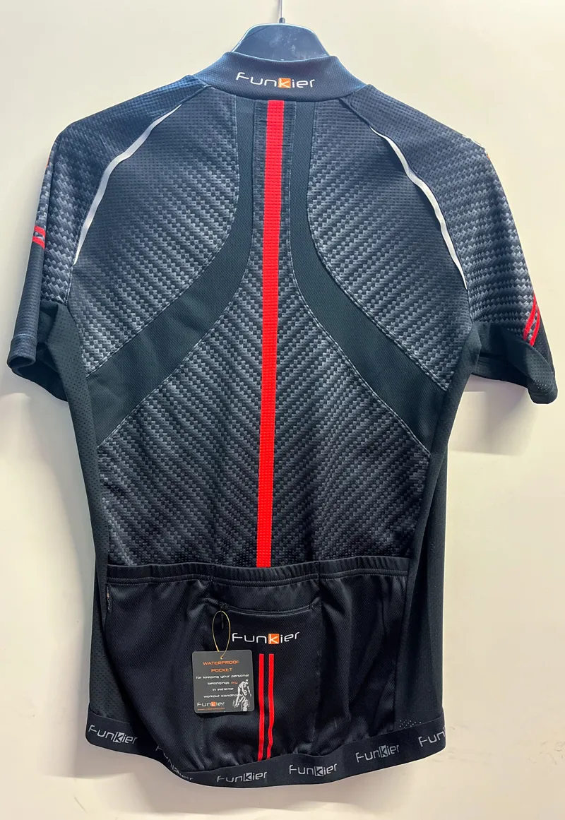 Funkier - Airlite Pro SS Cycling Jersey in Black Red Small-1