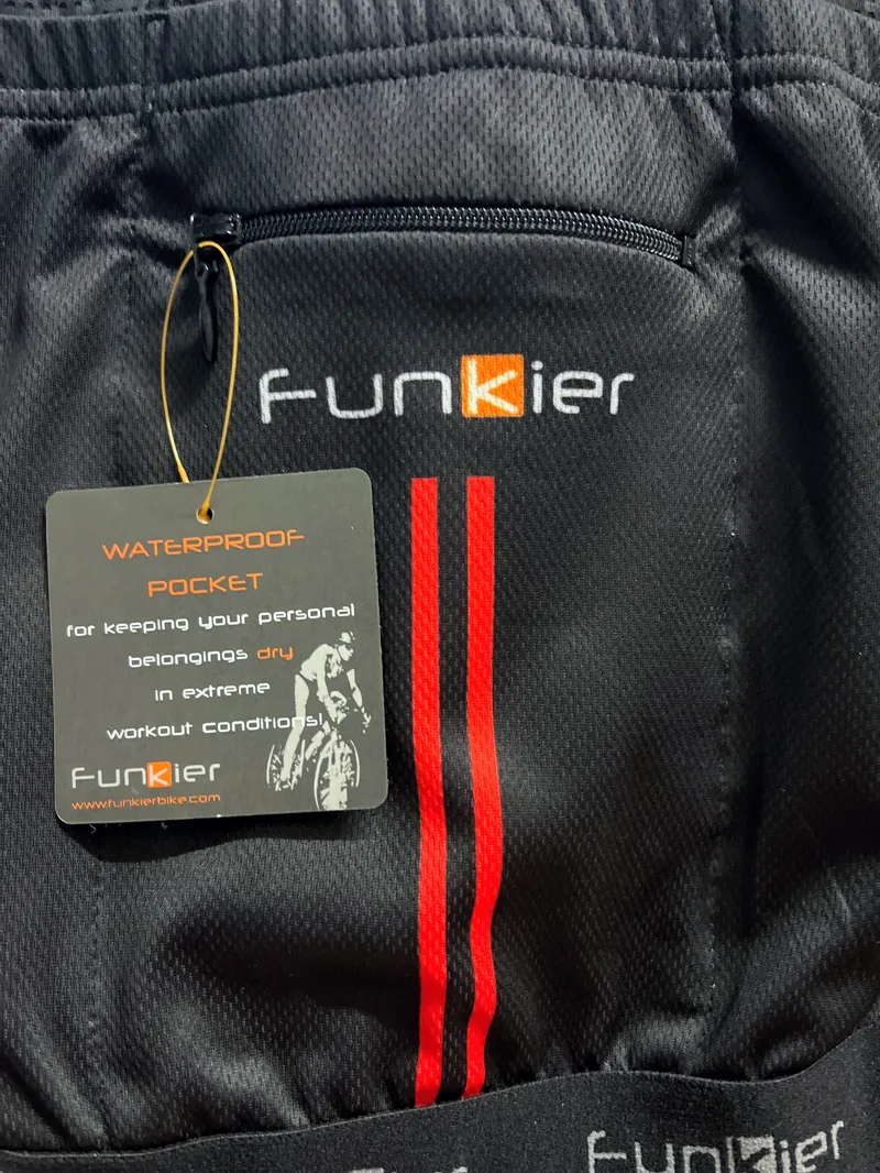 Funkier - Airlite Pro SS Cycling Jersey in Black Red Small-2