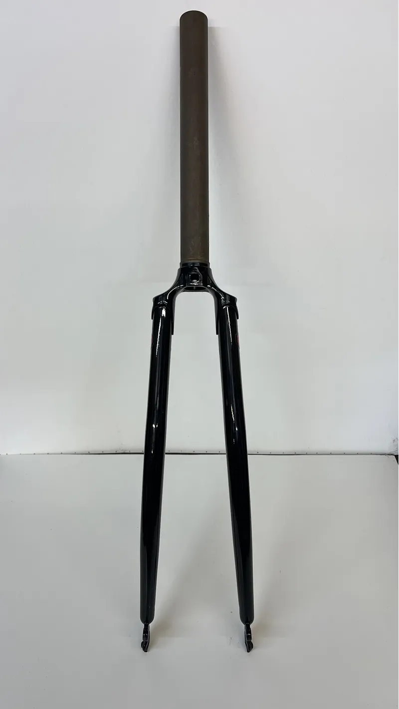 Used - Tange 700c Caliper Threadless 252mm inch 1/8 chromo steel Rigid  Gloss Black-1