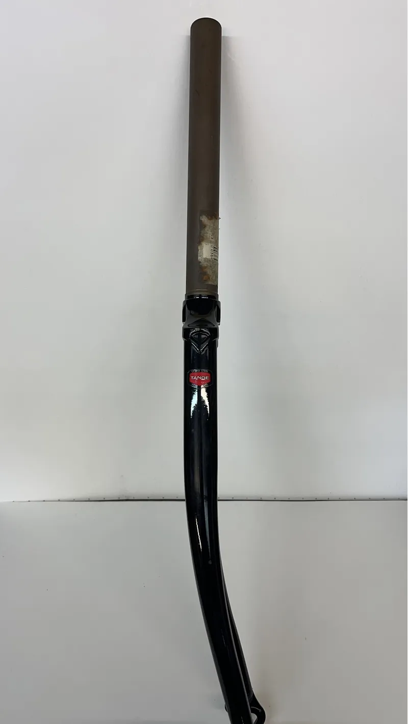 Used - Tange 700c Caliper Threadless 252mm inch 1/8 chromo steel Rigid  Gloss Black-2