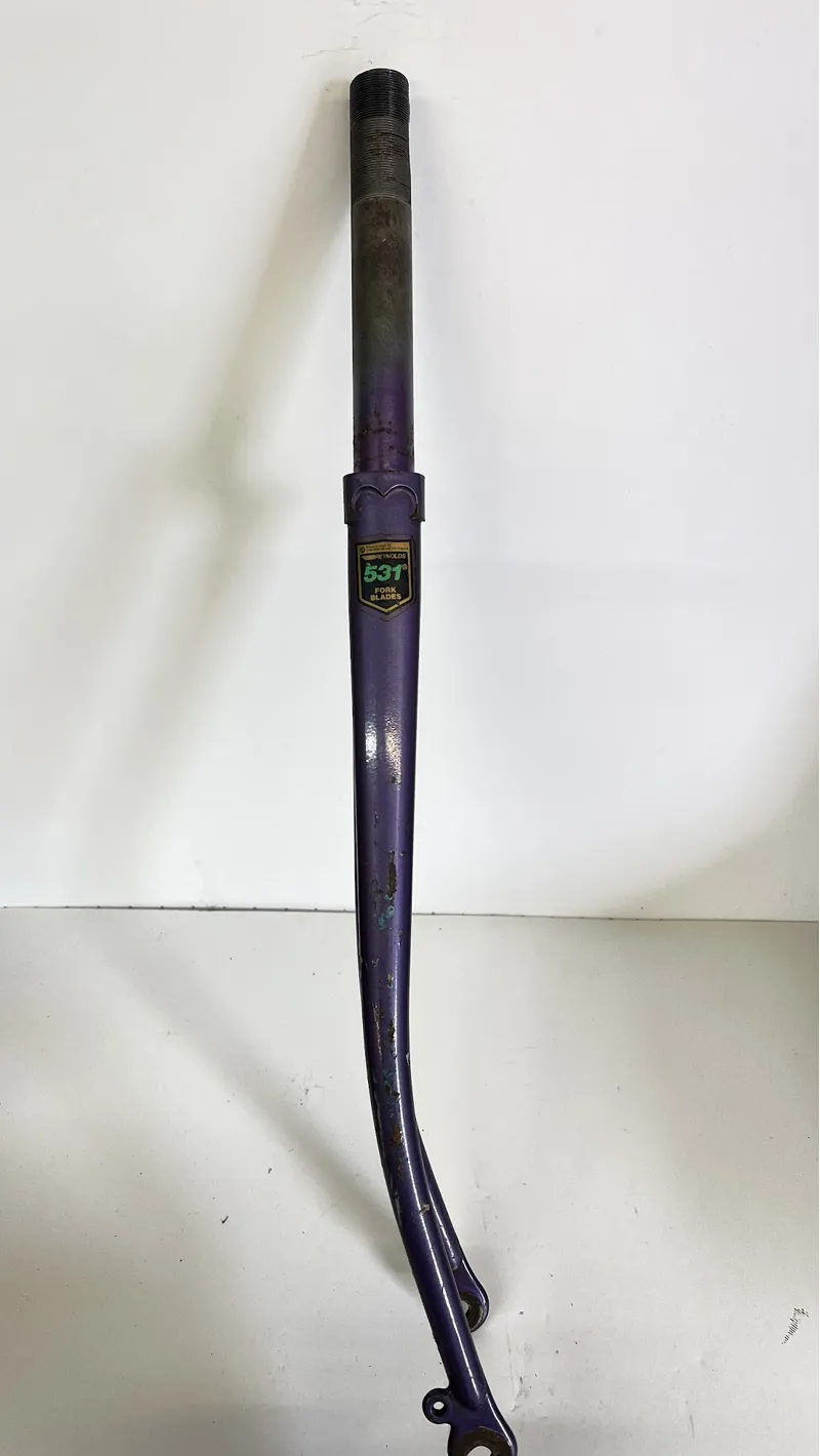 Used -  700c Caliper Threaded 53mm 167mm inch 531 Reynolds Rigid  Purple-2