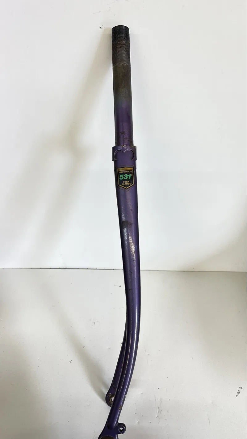 Used -  700c Caliper Threaded 53mm 167mm inch 531 Reynolds Rigid  Purple-3