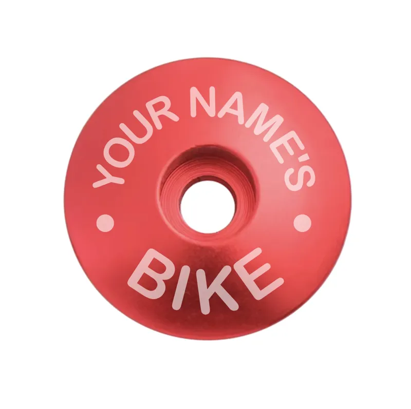 Personalised Stem Cap - Your Name Red