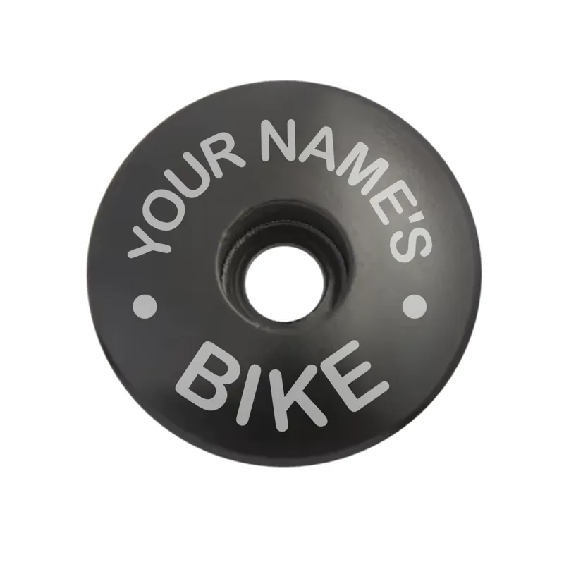 Personalised Stem Cap - Your Name Black