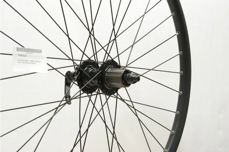 ETC - Rear Wheel MTB 26 X 1.75 Alloy Double Wall Black Cassette Quick Release Disc Brake