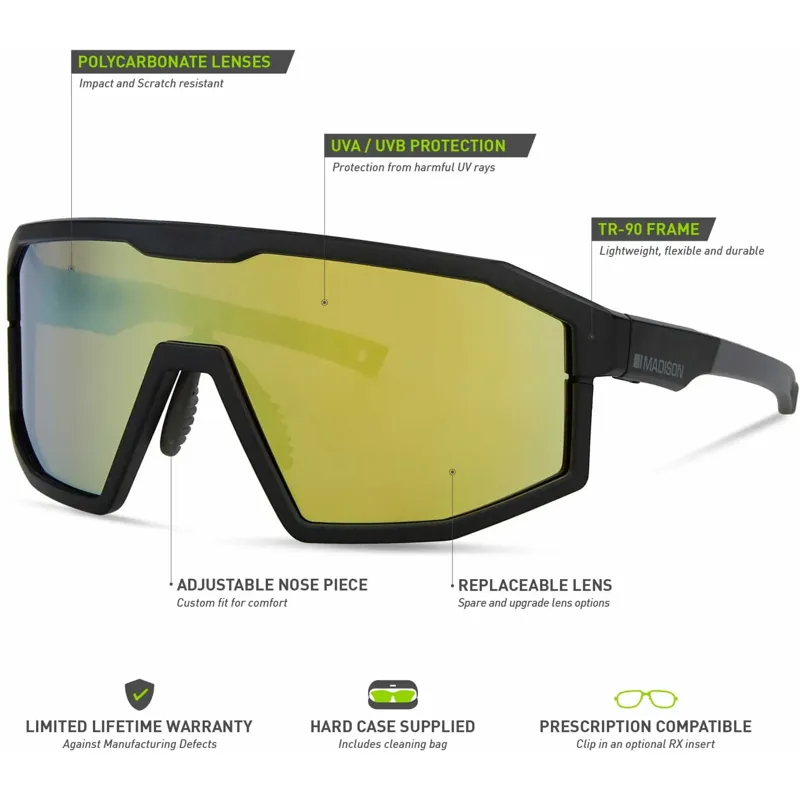 Madison - Eyewear Enigma Sunglasses - 3 Lens Black-1