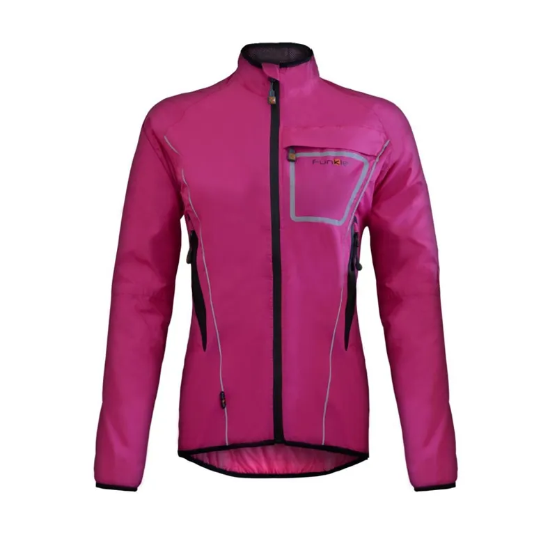 Funkier Ladies Waterproof Jacket Pink - Faded Shoulders-1