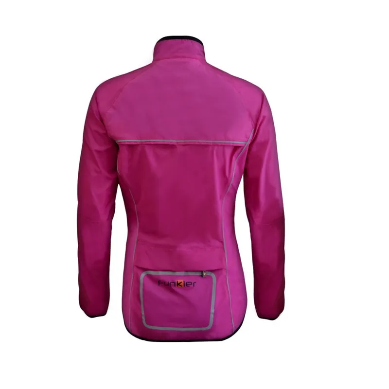 Funkier Ladies Waterproof Jacket Pink - Faded Shoulders-2
