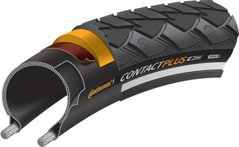Continental - Contact Plus Black Reflex 700c Tyres-1