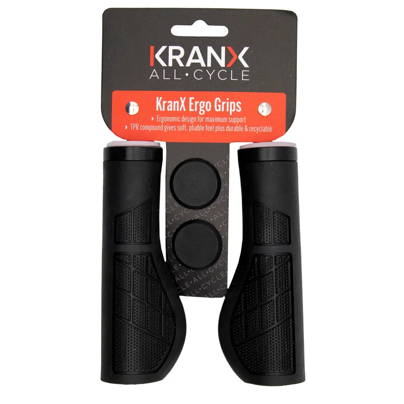KranX - Ergo Handlebar Grips in Black