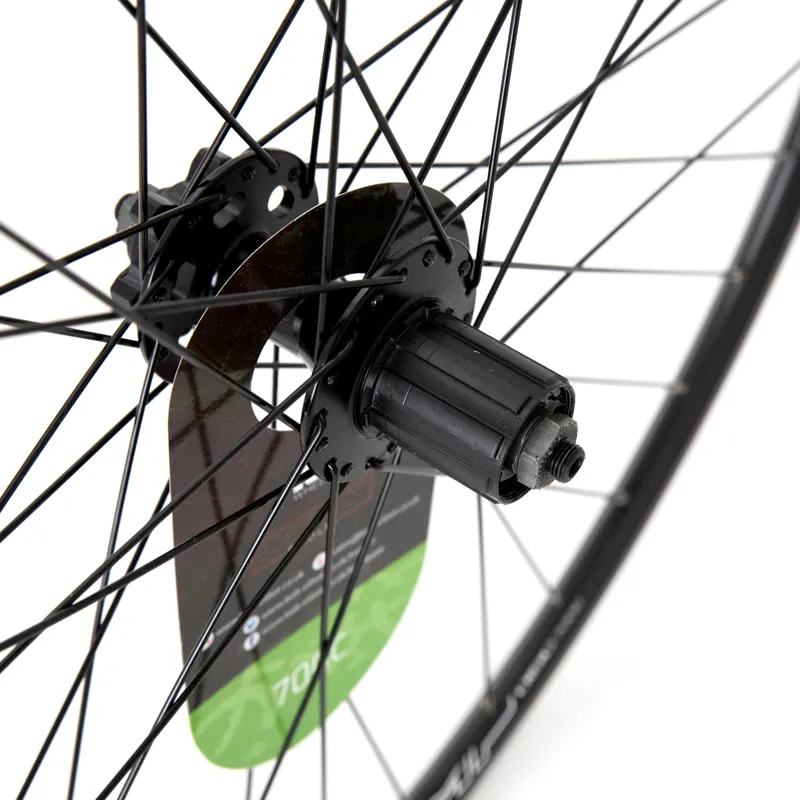 KX - Road 700C Doublewall Q/R Wheel Cassette Disc Brake in Black Rear-1